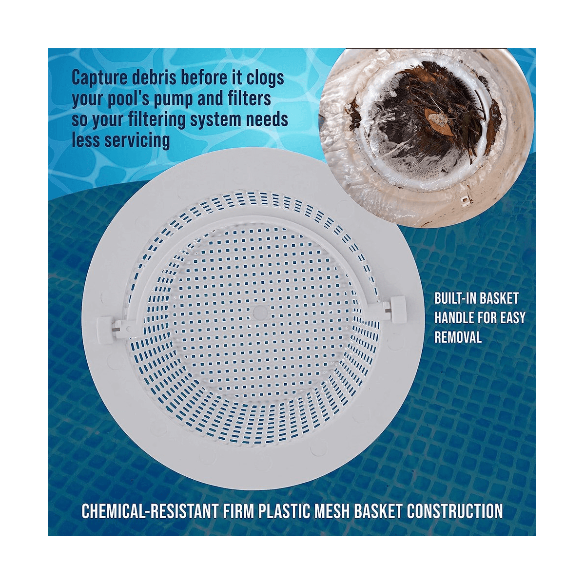 Panier d'écumoire de piscine, panier de pompe en plastique pour piscines hors sol Ségrégateur Skim Remove Leaves Panier Filtre de piscine Panier Outil de nettoyage de piscine pour Hayward SPX1096 Panier d'écumoire de piscine, panier de pompe en plastique pour piscines hors sol Ségrégateur Skim Remove Leaves Panier Filtre de piscine Panier Outil de nettoyage de piscine pour Hayward SPX1096
