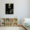 thumbnail image 4 of Nawypu  Black Gold African American Woman Canvas Wall Art, Golden Print Picture Mural Artwork, Modern Framed Poster Girl Bedroom Living Room Home Decoration Ready to Hang, 4 of 4