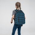 thumbnail image 5 of Xecao Blue Black Plaid print Backpack For women men Aesthetic Lightweight Travel Daypack Simple Cute Backpack For Bookbag, 5 of 5