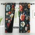 thumbnail image 2 of Lfeey Floral Blackout Curtains for Bedroom Living Room, Room Darkening Curtains, 84 Inches Length 2 Panels, 2 of 6