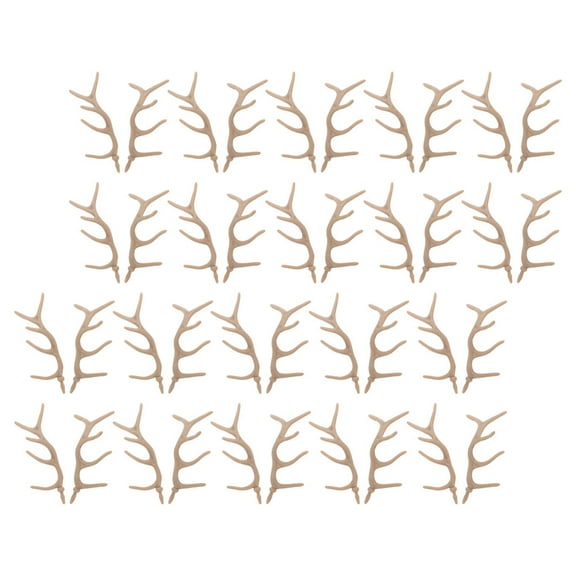 RENACLIPY 24 Pairs Faux Deer Antler Leaves Holiday Craft Decorations for Projects and Seasonal Home Decor