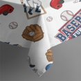 thumbnail image 5 of White Baseball Fun Club Pattern Rectangle Tablecloth 60"x102",Waterproof Polyester Rectangle Table Cloth, Wipeable Spillproof Polyester Tablecloth for Dining, Camping, Indoor and Outdoor, 5 of 6