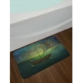 thumbnail image 2 of Marine Bath Mat, Lonely Boat Sailing in a Calm Sea with Butterflies Colorful Nautical Illustration, Plush Bathroom Decor Mat with Non Slip Backing, 29.5" X 17.5", Multicolor, by Ambesonne, 2 of 2