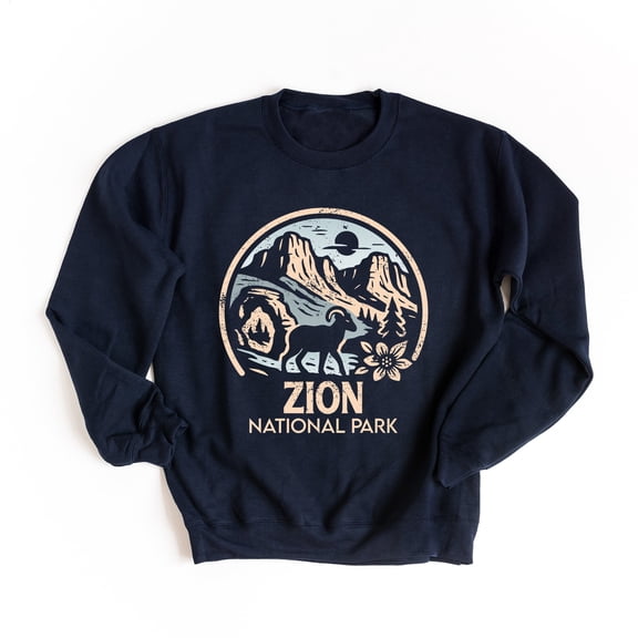 Zion National Park Two-Toned Circle - Women's Graphic Sweatshirt