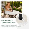 thumbnail image 4 of Round Outdoor Tablecloth with Umbrella Hole and Zipper, Starfish Coastal Tablecloth with Elastic Waterproof, Shell Summer Beach Nautical Ocean Linen Patio Table Covers for 36" - 44" Pool Tables, 4 of 9