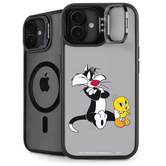 Skinit Looney Tunes Sylvester Tweety Bird Crossed Arms iPhone 16 Kickstand Case