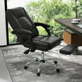thumbnail image 4 of Costway Chaise de Direction Réglable avec Massage 400 Lb Grande et Haute Chaise de Bureau Noire, 4 of 10