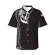 thumbnail image 1 of Balery Gothic Skull Drape Camisas hawaianas de manga corta para hombre, camisas playeras de corte holgado, camisas de vacaciones con botones,Large, 1 of 7