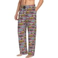 thumbnail image 6 of Logiee Retro Cassette Print Pajama Pants for Men,Men’s Pajama Bottoms,Mens PJ Pants with Pockets & Button Fly-Small, 6 of 6