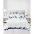 thumbnail image 3 of Blue Roses Twin XL Size Down Alternative Comforter,Lightweight Comforter Quilt Bedding Set with Pillow Shams Spring Floral Elegant Pastoral Flowers Botanical Bed Comforter Duvet Insert 68"x98", 3 of 7