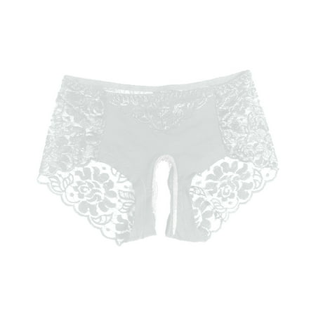 Crotchless Thongs for Women White Panties Women s Sexy Lingerie & Underwear Women s Exotic Underwear Funny Thongs XXL