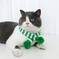 thumbnail image 2 of Foulard Rayée en Laine Tricotée pour Chien Chat Ajustable Fête, 2 of 4