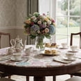 thumbnail image 4 of Resistant Polyester Round Tablecloth, Spill Proof Washable Circular Table Cover for Kitchen Dining Wedding Party Indoor Outdoor Home Decor Table Protector (A), 4 of 4