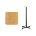 thumbnail image 3 of Flash Furniture 24'' Square Natural Laminate Table Top with 22'' x 22'' Bar Height Table Base, 3 of 3