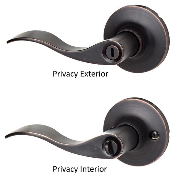 Sure-loc  Snowbird Vintage Oil-rubbed Bronze Lever Privacy Lever