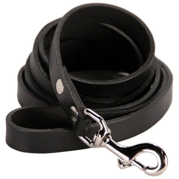 Logical Leather Dog Leash 6 Foot Heavy Duty Full Grain Leather Lead