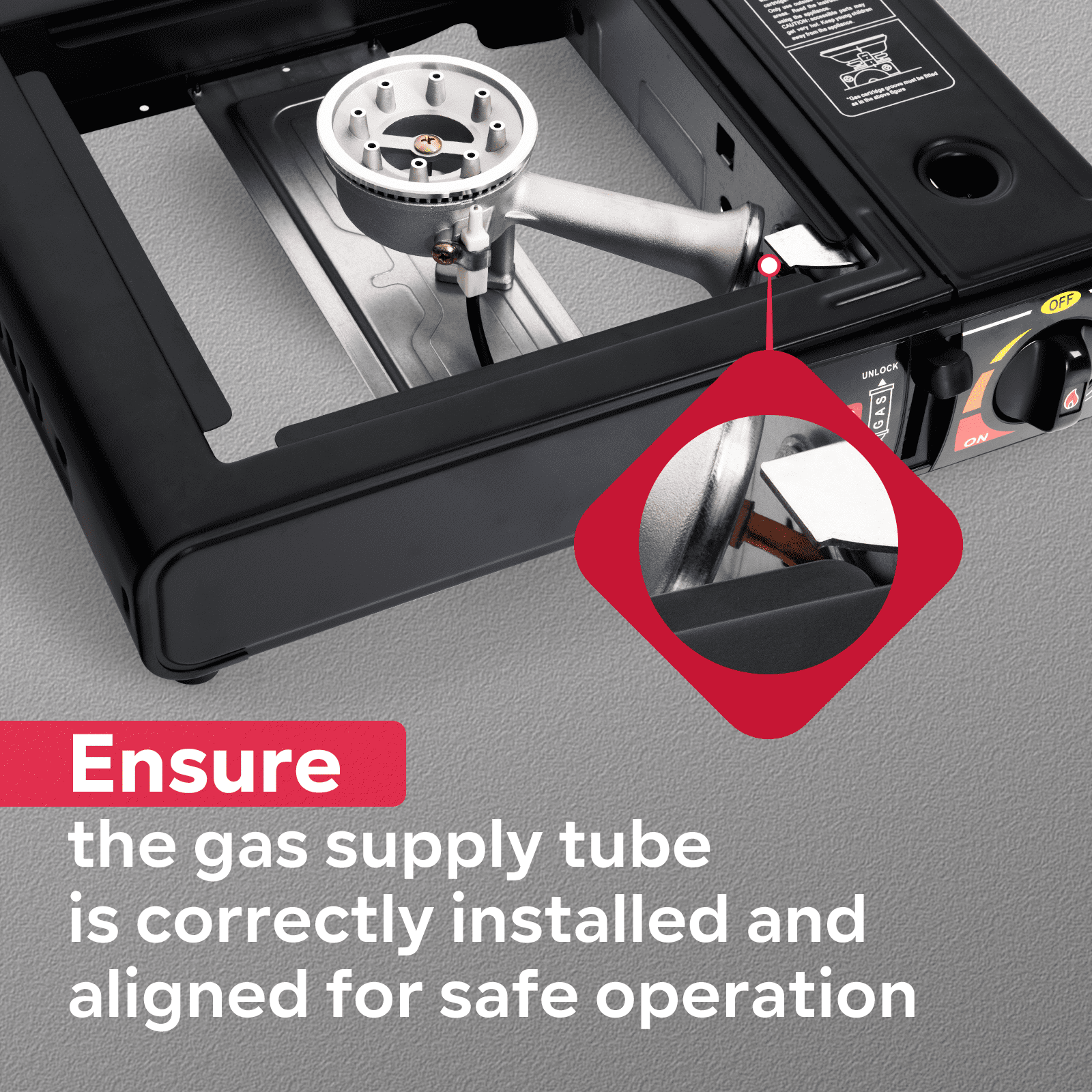 Portable Dual Fuel Gas Stove for Grill Camping and Outdoor Cooking with Butane & Propane Compatibility, Propane Adapter Hose and Carrying Case Included, 7800 BTUs Output
