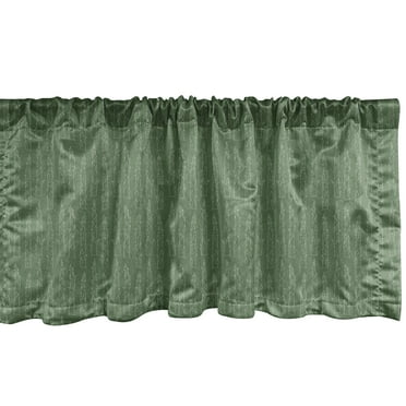 Ambesonne Organic Window Valance, Asparagus Agriculture Motif, 42" x 12", Reseda Green