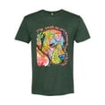 thumbnail image 3 of Neon Lab Dog Lover Shirt | Labrador Dogs Speak To Those Who Listen | Dean Russo Art Animal Lover Mens Premium Tri Blend T-Shirt, Forest Green, Small, 3 of 6