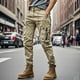 thumbnail image 1 of Pantalones largos de verano de seda de hielo para hombre, pantalones casuales de secado rápido, finos, de pierna ancha y recta, pantalones de trabajo extendidos., 1 of 3