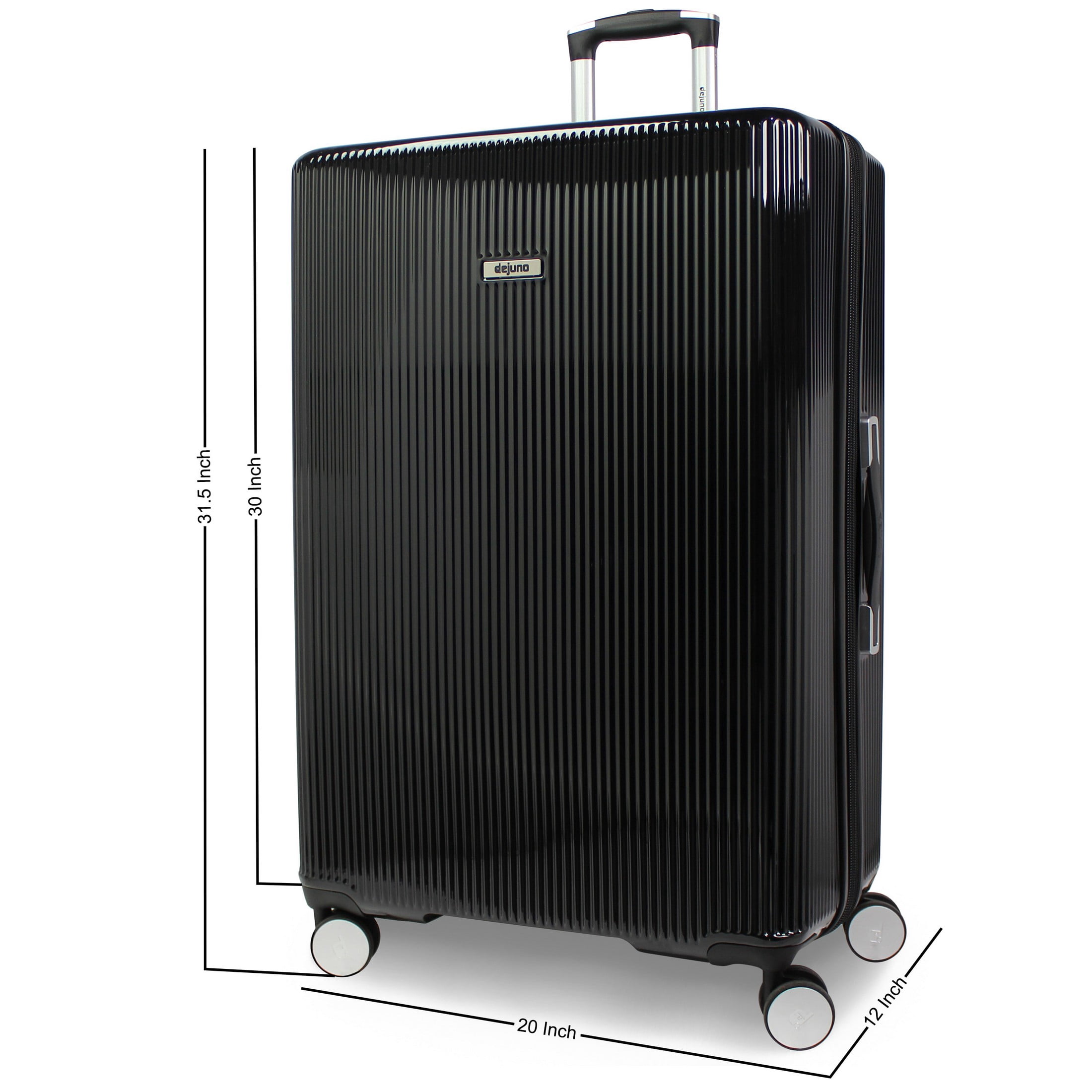 World Traveler Dejuno Monarch 30-Inch Polycarbonate Spinner Luggage - Black