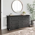 thumbnail image 4 of Pemberly Row Contemporary 6 Drawer Double Dresser in Washed Black, 4 of 7