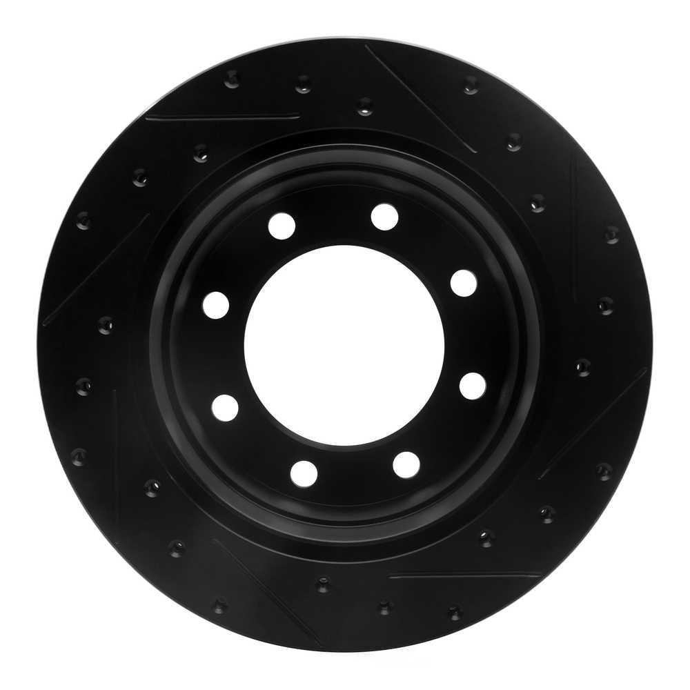 Dynamic Friction Company 633-48043L DFC Brake Rotor - Drilled And Slotted - Black