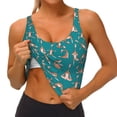 thumbnail image 4 of Vsdgher Giraffes Doing Various Yoga Print Women Sleeveless Athletic Tank Top Built-in Bra Camisole Sports Vest for Yoga Running Fitness Exercise with Removable Pads, 4 of 8
