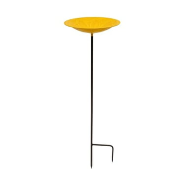 Lolly Enameled Birdbath, Sunflower Yellow
