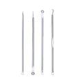 thumbnail image 1 of Professional Stainless Steel Blackhead Remover Kit - 4 Piece Pimple Extractor Tool Set for Acne Treatment, 1 of 7