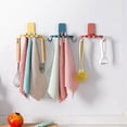thumbnail image 4 of Kitchen Flower-Shaped Rag Rack with Hook Storage Organizer Wall-Mounted No Drilling Spatula Spoon Rack Towel Shelf C, 4 of 7