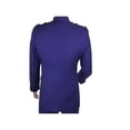 thumbnail image 6 of Mens Apollo  King  Banded Collarless suit Chinese Mandarin Wide leg AG95 Purple, 6 of 11