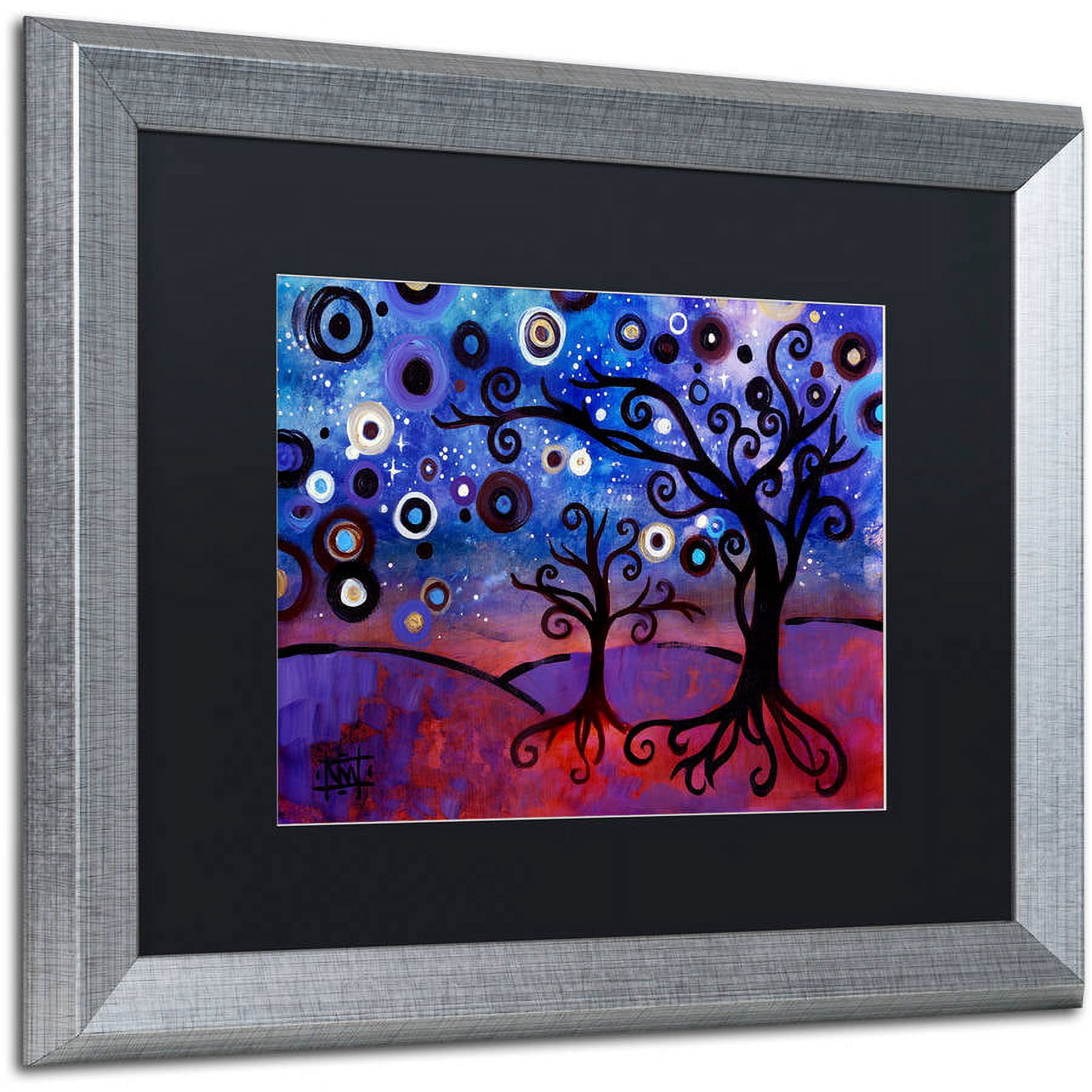 Trademark Fine Art "Star Lit Dream" Canvas Art by Natasha Wescoat, Black Matte, Silver Frame