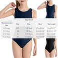 thumbnail image 3 of Traje de Baño para Niños Traje de Entrenamiento para Niñas en Negro O Azul Oscuro, Mezcla de Nylon Spandex de Moda Y Suave, 3 of 9