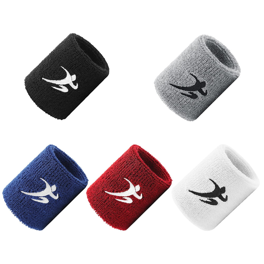 5PCS Sweatbands Sports Wristband Sweat Band for Men and Women, Good for