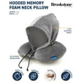 thumbnail image 2 of Brookstone Hooded Neck Pillow - High Density Memory Foam Neck Support Sleep and Travel Pillow, 2 of 7