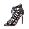 thumbnail image 2 of Fall Outdoor Decorations Juebong New Snakeskin Sandals High Heel Plus Size Sandals, 2 of 7