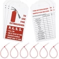 thumbnail image 1 of HAHDAXIA Étiquettes d'Extincteur avec Attaches de Fil Réglables Recharge d'Extincteur et Fiche d'Inspection pour Extincteurs Extérieurs Intérieurs, 4,2 x 2,1 Pouces (50 Ensembles), 1 of 6