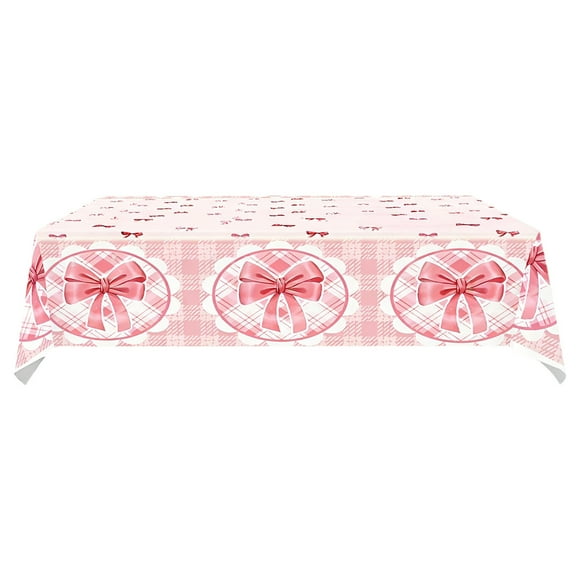 Mlkoz Décoration de la Saint-Valentin, Décoration de Fête avec Nœud, Lot de 1 Nappe Imperméable 70,9 X 42,5 Pouces Motifs de Nœuds - Convient aux Baby Showers, Fêtes Nuptiales, Fêtes d'Anniversaire, Etc.