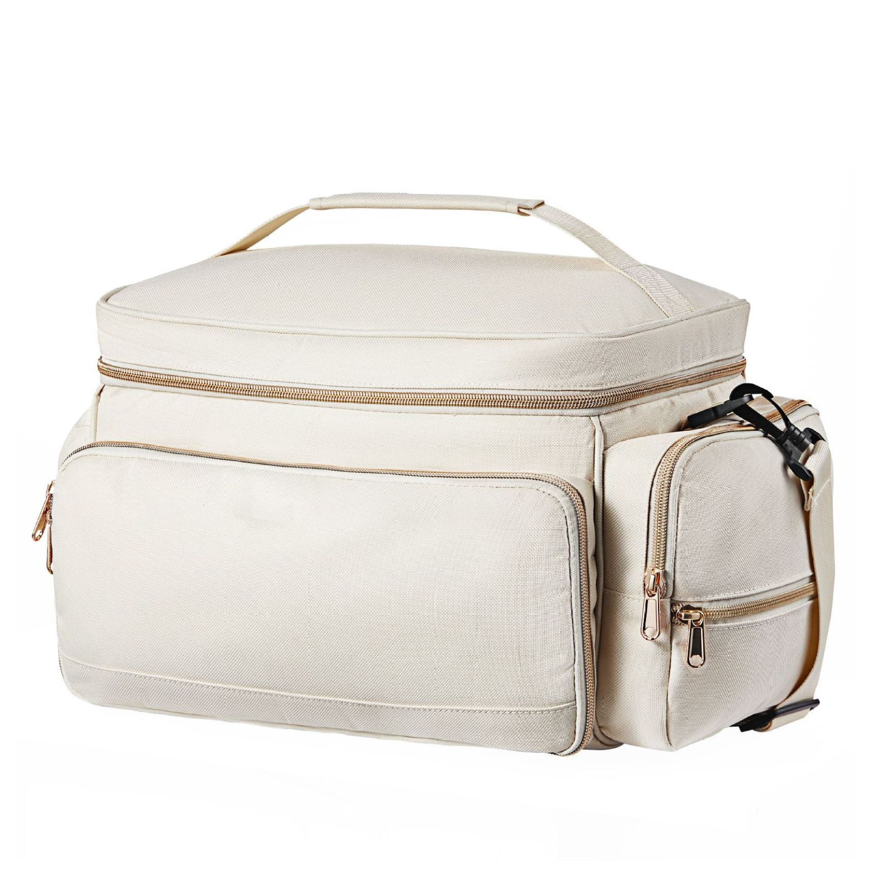 Breast Pump Bag, Portable Breastmilk Cooler for S1/S2, Travel Diaper Bag with Waterproof Mat, Fits Pumping Accessories, Bottles & More - Beige