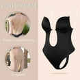 thumbnail image 2 of M Body moldeador de cuerpo con escote en V profundo para mujer, Body sin tirantes y sin espalda, ropa moldeadora, 2 of 5