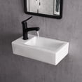 thumbnail image 2 of Paklorde Ceramic 14.38" Rectangle Corner Sink, 2 of 15