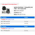 thumbnail image 2 of Ignition Distributor - Compatible with 1988 - 1991 Honda CRX 1989 1990, 2 of 2