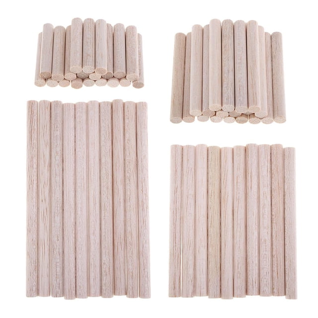 60 Piezas De De Balsa Varils De Pasador 110 De Espesor Para Eboración, Modedo Haciendo Proyectos Y Carpi Soledad Palos de formas de madera de balsa