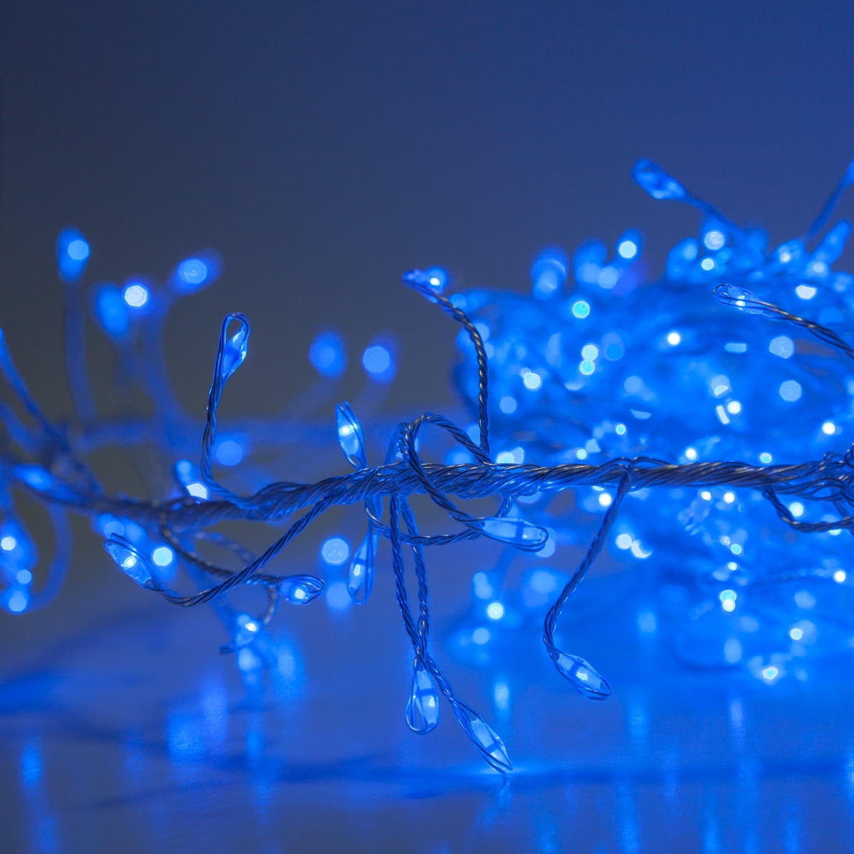 Wintergreen Lighting LED Fairy String Lights, Plug In Bedroom Fairy Lights, 400 Fairy Lights, 8.2 Ft Strand Length (Blue Lights on Silver Wire)