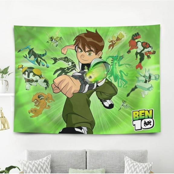 Ben 10 Tapestry Wall Hanging for Bedroom Kids Wall Decorations Home Decorations Birthday Gift