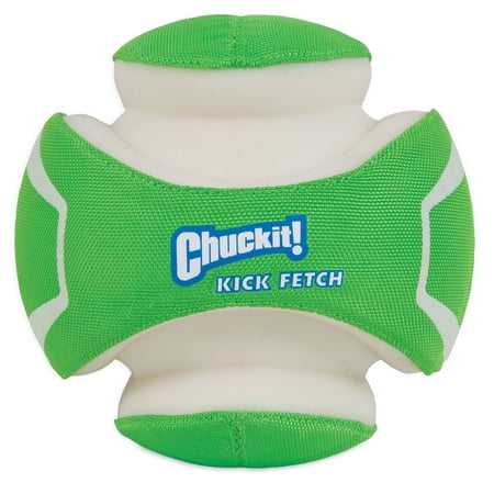 Chuckit! Max Glow Kick Fetch Fetch Dog Ball  Glow In The Dark Toy for Dogs  8” Large