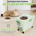 thumbnail image 5 of Eurhowing 20lb Dog Food Storage Container, Airtight Collapsible Pet Food Bin with Wheels & Lid, Cereal Rice Storage Bucket for Home Pet Hospital Shelter, Green, 5 of 7