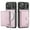 Pink, variant on For iPhone 17 Pro Max Phone Case,2-in-1 Magnetic Removable Card Holder,Compatible With Mag-Safe,PU Leather + TPU + PC Hybrid Shockproof Anti-fall Protection,Durable Phone Case,Pink
