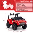 thumbnail image 4 of 15W 6V Electric Truck Car, Battery Powered Electric 4 Wheeler Off-Road Truck w/MP3, USB, Led Lights and Storage Area, 4 of 7